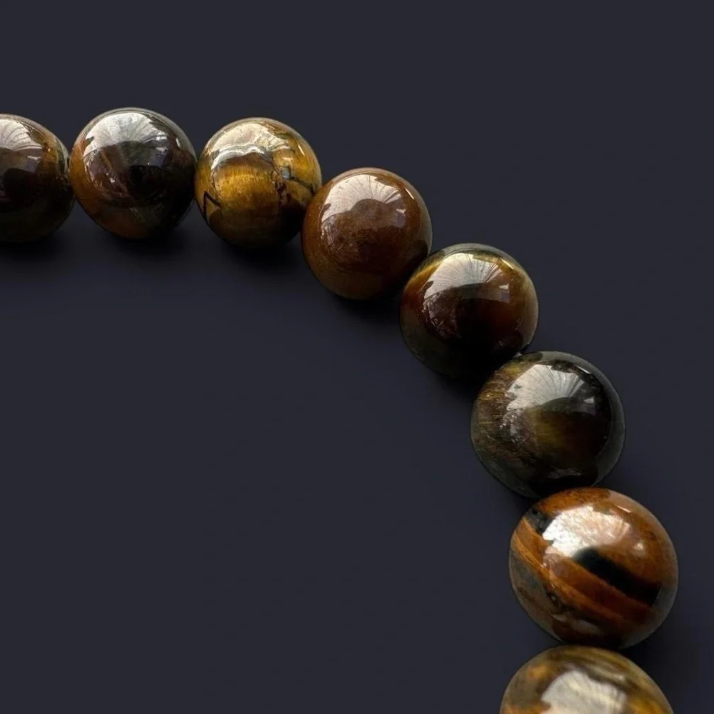 Tiger’s Eye Gemstone Bead Bracelet 8mm